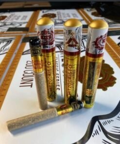 Hitzocristo Flower x Rosin Infused Pre Rolls premium cannabis product packaging